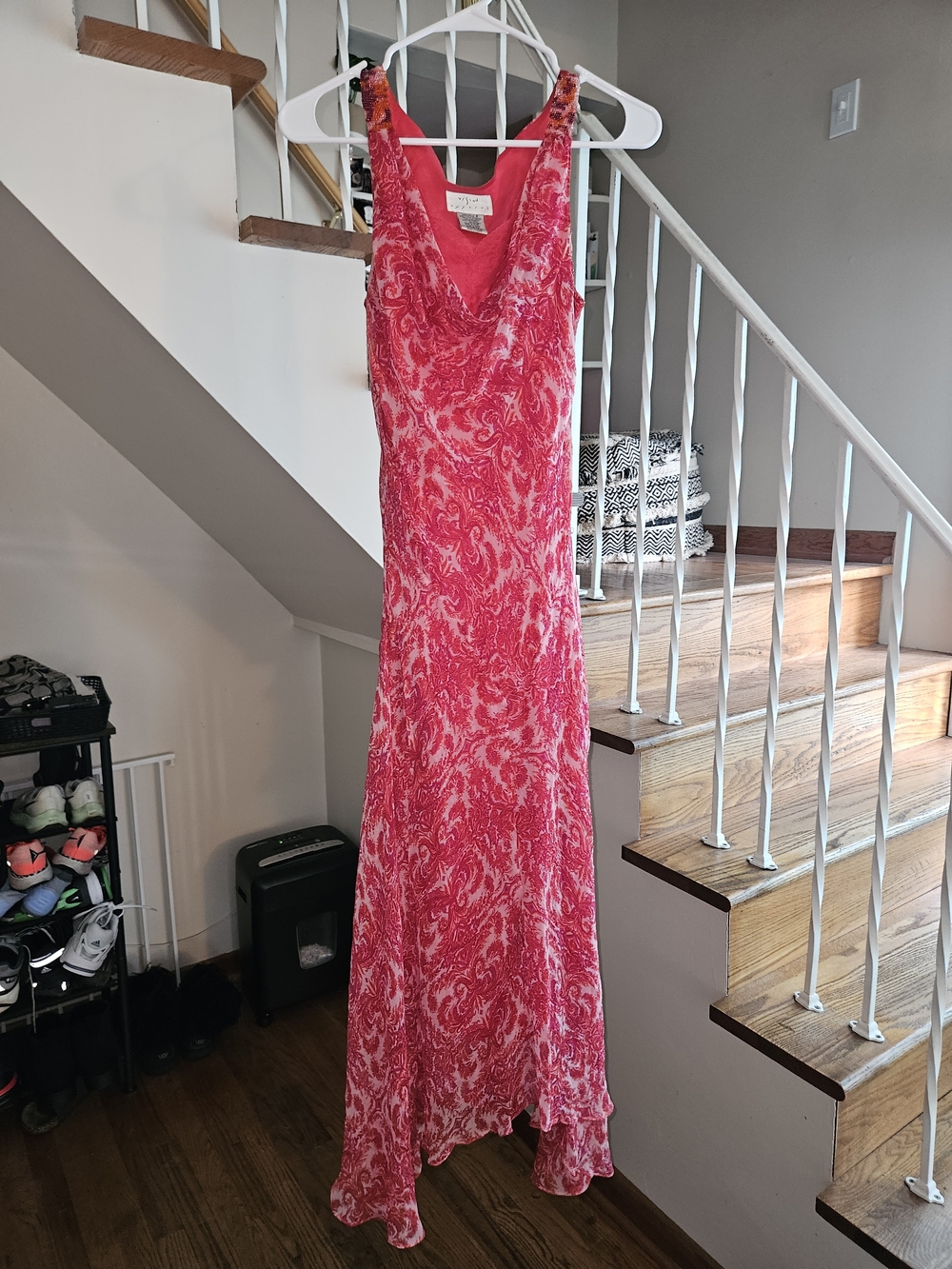 Y2K Vision Appareal 100% Silk Beaded Asymetrical Dress